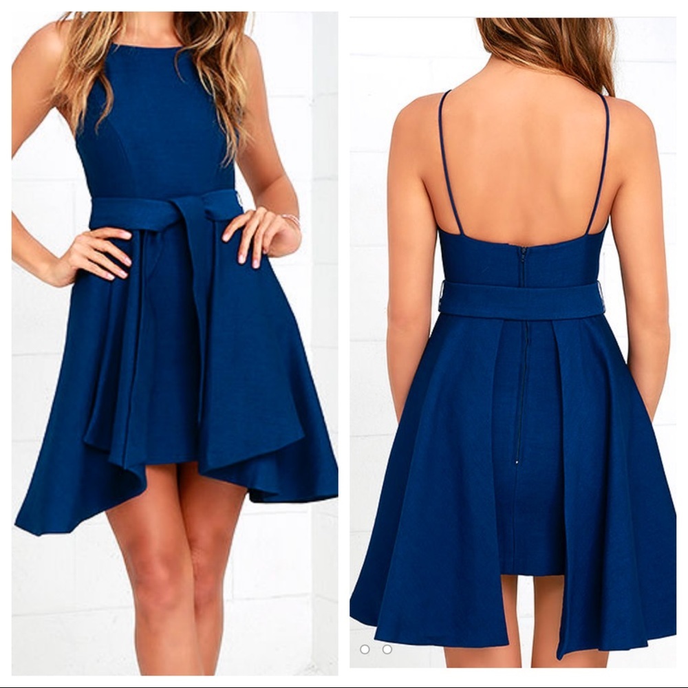 NWT! C/MEO Two Can Win Navy Blue Dress